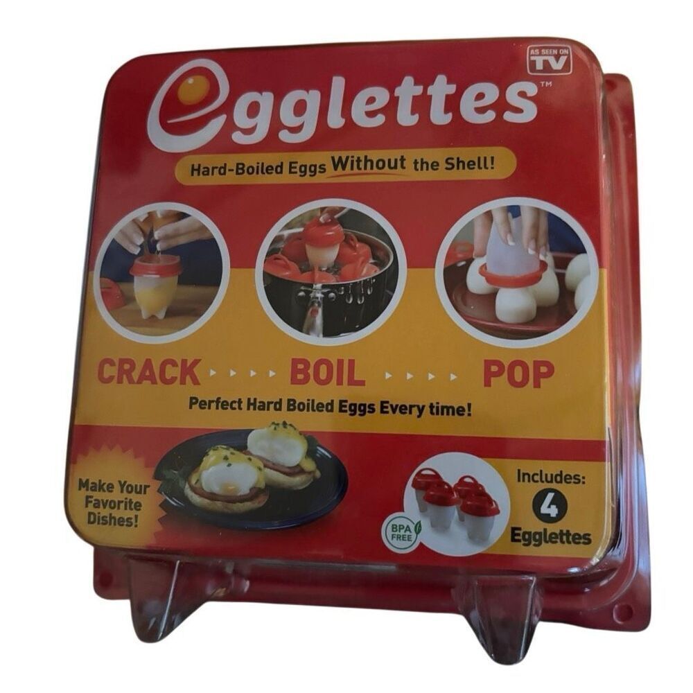 Egglettes Hard Boiled Eggs Without The Shell Pack Of 4 *New*